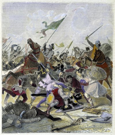 Othon 1er (912-973) kapinallisten yllättynyt Roomassa - teoksessa "Histoire des Popes", kirjoittanut Maurice Lachatre tekijältä Unknown artist