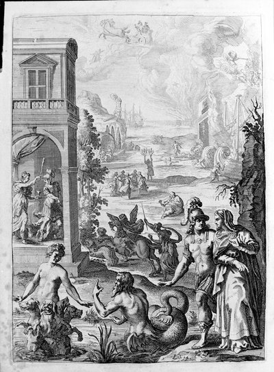 Ovidius (Ovidius) - kuvitus kirjalle 15 - (P. Ovidius Nasonis Metamorphose libri XV um noctis THE. Farnaby.) muistiinpano Thomas Farnaby (Farnaby) (1575-1647) tekijältä Unknown artist
