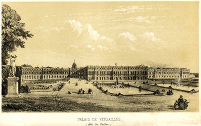 Versaillesin palatsi, puutarhanäköala vuodelta 1857. tekijältä Unknown artist