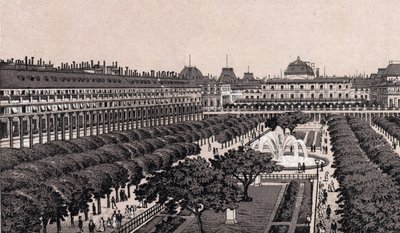 Pariisi, Ranska: näkymä kuninkaallisesta palatsista. kirjassa "" Maailma havainnollistaa 168 näkymää"" Päiväämätön (1800-luvun loppu) tekijältä Unknown artist