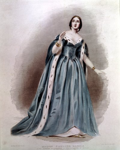 Pauline Viardot - Garcìa (1821-1910), ranskalainen laulaja. Desdemonan roolissa. Gioacchino Rossinin Otello. tekijältä Unknown artist