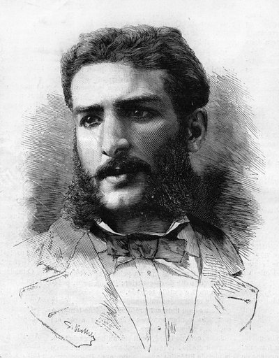 Pierre Savorgnan Brazzasta (1852-1905), ranskalainen tutkimusmatkailija vuonna 1882. tekijältä Unknown artist