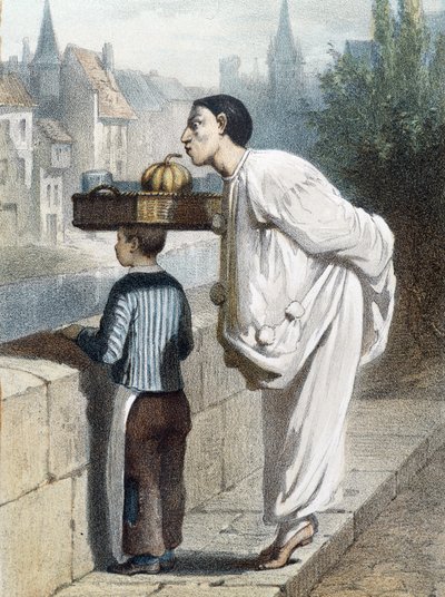 Pierrot haistaa hedelmää – a.n.d., 1800-luvun loppu tekijältä Unknown artist