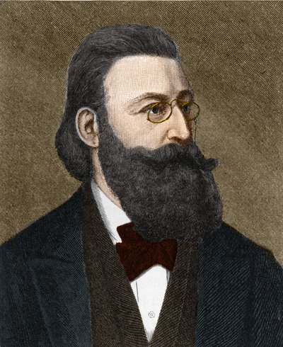 Muotokuva Ludwig Anzengruber (1839-1889), itävaltalainen kirjailija. tekijältä Unknown artist