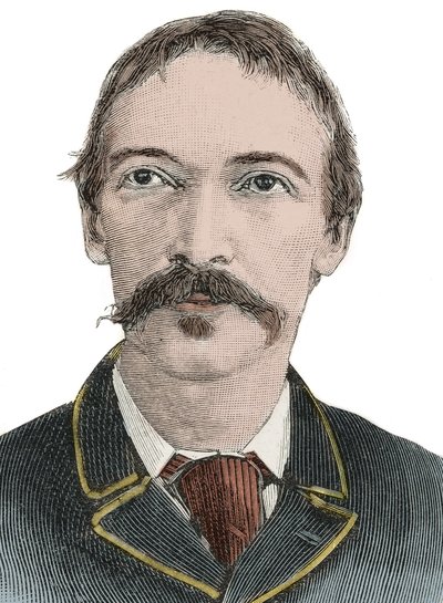 Muotokuva Robert Louis Stevenson (1850-1894) - brittiläinen kirjailija tekijältä Unknown artist