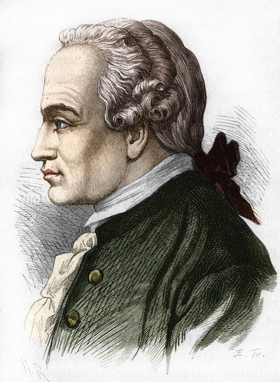 (Immanuel) Emmanuel Kantin muotokuva. Saksalainen filosofi (K¿nigsberg tekijältä Unknown artist
