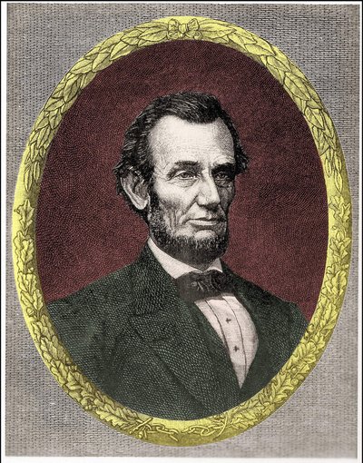 Muotokuva Abraham Lincolnista (1809 - 1865), 16. Yhdysvaltain presidentti (1861 - 1865) tekijältä Unknown artist