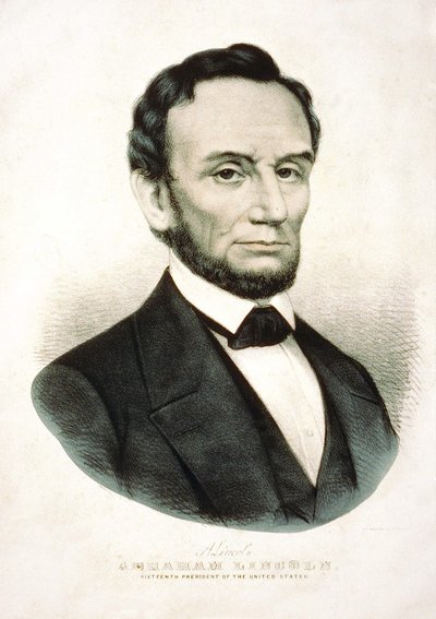 Abraham Lincolnin muotokuva. Amerikkalainen valtiomies (1809-1865). tekijältä Unknown artist