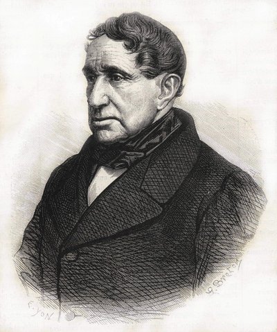 Achille Léoncen muotokuva Victor Charles de Broglie (1785 - 1870), Broglien herttua. Kaiverrus 1800-luvulta. tekijältä Unknown artist