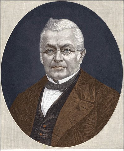 Adolphe Thiersin (1797 - 1877) muotokuva - väriprintti tekijältä Unknown artist