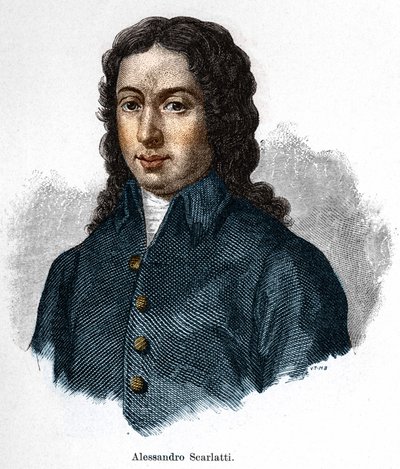 Alessandro Scarlattin (1660 - 1725), italialaisen säveltäjän muotokuva. tekijältä Unknown artist
