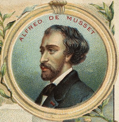 Alfred de Mussetin (1810-1857), ranskalaisen kirjailijan muotokuva. tekijältä Unknown artist
