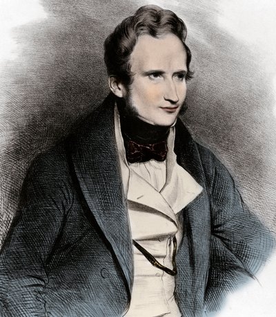 Alfred de Vignyn muotokuva - Runoilija Alfred de Vignyn (1797-1863) muotokuva - tekijältä Unknown artist