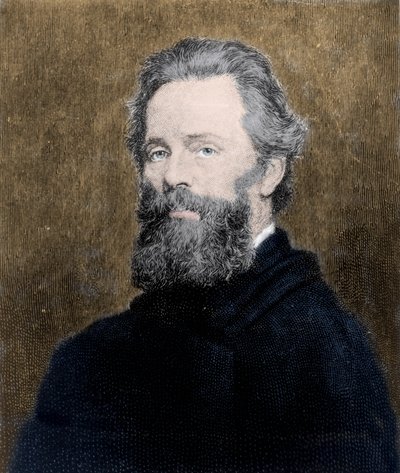 Amerikkalaisen runoilijan ja kirjailijan Herman Melvillen (1819-1891) muotokuva. tekijältä Unknown artist