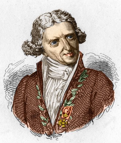 Antoine Augustin Parmentier (1737 - 1813), ranskalaisen sotilasapteekin ja agronomin muotokuva. Kaiverrus vuodelta 1845. tekijältä Unknown artist