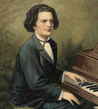 Muotokuva Anton Rubinsteinista (1829-1894), venäläisestä pianistista ja säveltäjästä. tekijältä Unknown artist