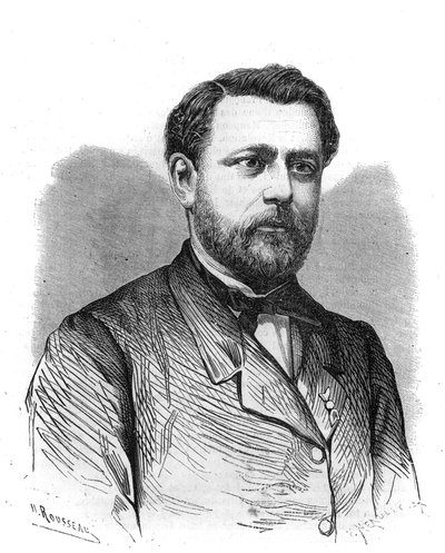 Arthur Chervinin (1850-1921), Pariisin Institut des Beguesin perustajan ja johtajan muotokuva. Kaiverrus "" Maineikas universumi"" tekijältä Unknown artist