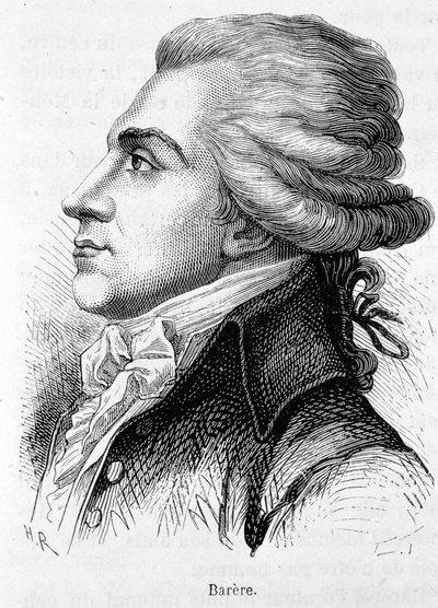 Ranskalaisen poliitikon Bertrand Barere de Vieuzac (1755-1841) muotokuva. tekijältä Unknown artist