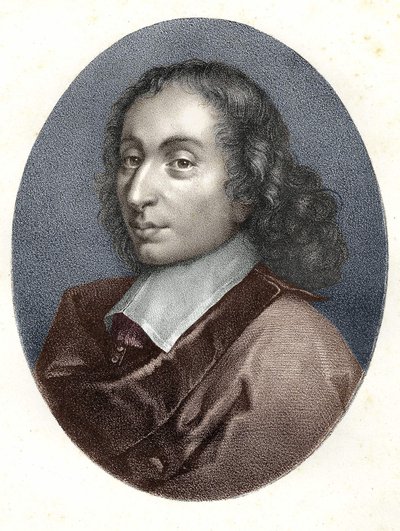 Blaise Pascalin muotokuva - kaiverrus 1800-luvulta. tekijältä Unknown artist