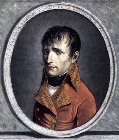 Ranskan tasavallan ensimmäisen konsulin Bonaparten muotokuva. 1801 (vuosi X) tekijältä Unknown artist