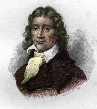 Camille Desmoulinsin (1760-1794), ranskalaisen publicistin ja poliitikon muotokuva, kaiverrus 1800-luvulta tekijältä Unknown artist