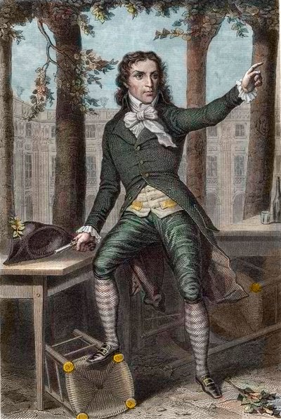 Ranskan vallankumouksen poliitikon Camille Desmoulinsin (1760-1794) muotokuva tekijältä Unknown artist
