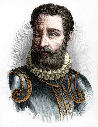 Camoensin muotokuva Luis Vaz de Camoens, portugalilainen runoilija (1525-1580). tekijältä Unknown artist