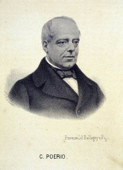 Italian vallankumouksellisen Carlo Poerion (1803 - 1867) muotokuva. tekijältä Unknown artist