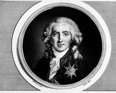Charles Alexandre de Calonnen (1734-1802) muotokuva. Kaiverrus "" Täydellinen kokoelma Ranskan vallankumouksen historiallisia maalauksia, kolme osaa.""" 1804. tekijältä Unknown artist