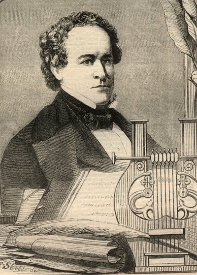 Charles Anthonin (1797-1867), yhdysvaltalaisen professorin muotokuva. Kaiverrus 23. tammikuuta 1858 julkaistuun kuvitettuun London News -lehteen. tekijältä Unknown artist