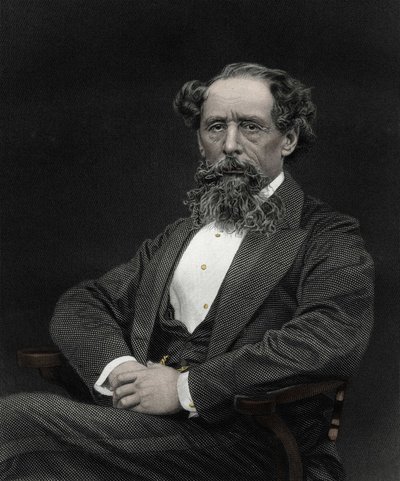 Charles Dickensin (1812-1870), englantilaisen kirjailijan muotokuva. tekijältä Unknown artist