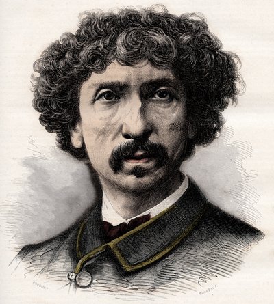 Charles Garnierin (1825-1898), ranskalaisen arkkitehdin muotokuva - kaiverrus ”La musique populaire”” kuvitettuun viikkolehteen - 1882 tekijältä Unknown artist