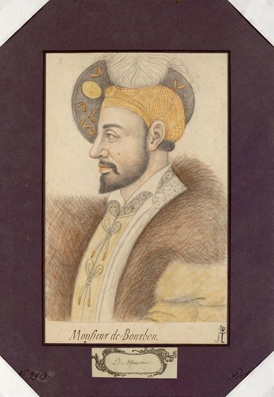 Kaarle III, Bourbonin herttua (1490-1527), Bourbonin konstaapeli, Anonyymi, muotokuva. Musta liitu ja sanguine paperille, koko: 30,6x19,2 tekijältä Unknown artist
