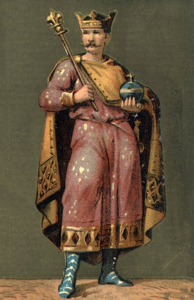 Kaarle II Kaljuun (823 - 877), Ranskan kuninkaan muotokuva. tekijältä Unknown artist