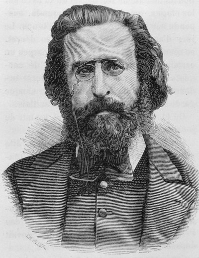 Charles Théophile Ferrén (1845 - 1871) muotokuva. Kaiverrus 1800-luvun lopusta H. Martinin teokseen "Histoire de France". tekijältä Unknown artist