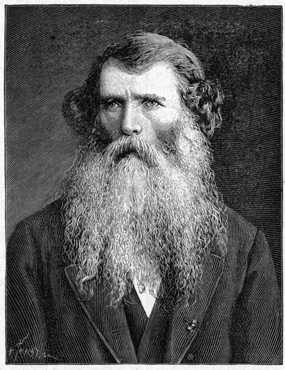 Ranskalaisen kasvitieteilijän Charles Victor Naudinin muotokuva. (1815-1899). Kaiverrus vuodelta 1898 "" La Naturessa. Katsaus tieteisiin ja niiden sovelluksiin taiteeseen ja teollisuuteen.” tekijältä Unknown artist