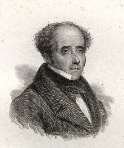Chateaubriandin muotokuva, kaiverrus 1800-luvulta tekijältä Unknown artist