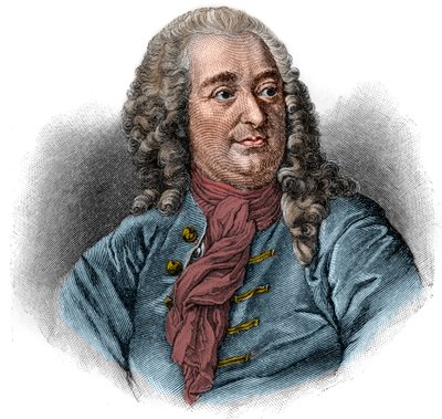 Christian von Wolffin tai Christian von Wolfin muotokuva Saksalainen juristi, matemaatikko ja filosofi (1679-1754). Kaiverrus. tekijältä Unknown artist