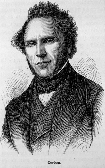 Claude Anthime Corbonin (1808 - 1891) muotokuva. Kaiverrus 1800-luvun lopusta H. Martinin teokseen "Histoire de France". tekijältä Unknown artist
