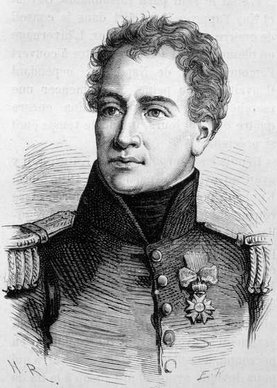 Claude Francois de Maletin (1754 - 1812) muotokuva. (Claude-Francois Malet) Kaiverrus 1800-luvun lopusta H. Martinin teokseen "Histoire de France". tekijältä Unknown artist
