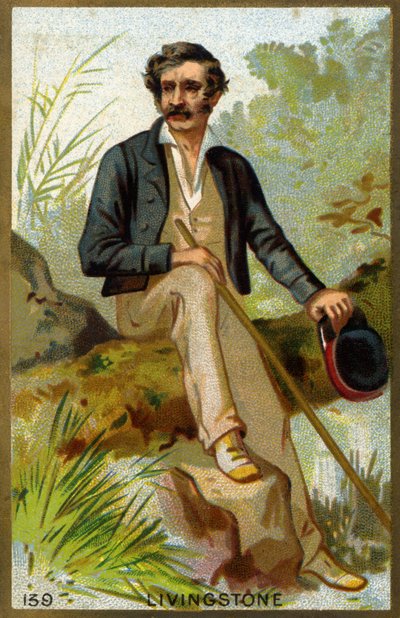 David Livingstonen (1813-1873), brittiläisen lähetyssaarnaajan ja tutkimusmatkailijan muotokuva. tekijältä Unknown artist