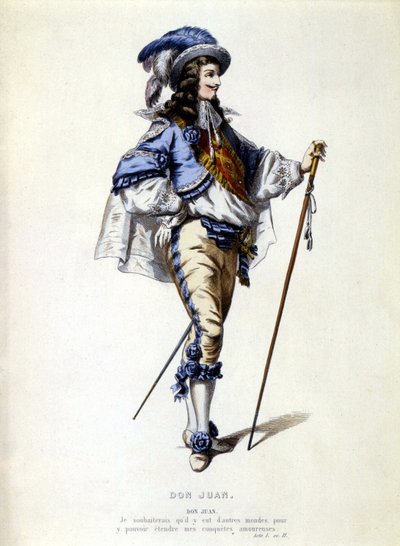 Don Juanin muotokuva jalkassa, sd. 1800-luvulla tekijältä Unknown artist