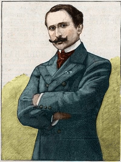 Muotokuva Edmond Rostandista (1868-1918), ranskalaisesta runoilijasta ja näytelmäkirjailijasta. tekijältä Unknown artist
