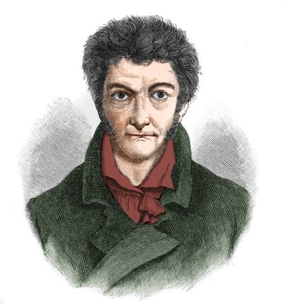 Ernst Theodor Wilhelm Hoffmannin (1776-1822) muotokuva saksalaisesta romanttisesta kirjailijasta. tekijältä Unknown artist
