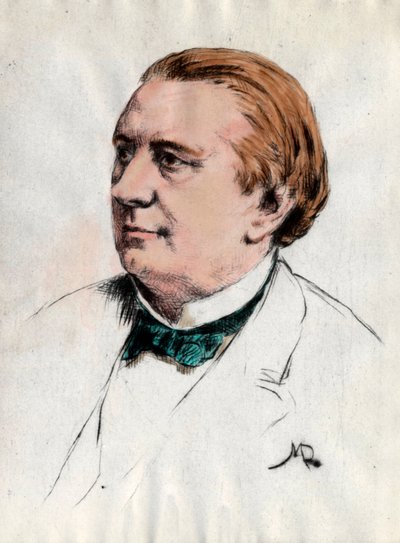 Eugene Labichen (1815-1888) muotokuva 1800-luvun kirjailijakaiverrus Yksityinen kokoelma tekijältä Unknown artist