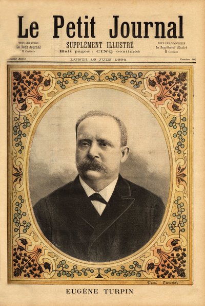 Räjähteisiin erikoistuneen kemistin Eugene Turpinin (1848-1927) muotokuva tekijältä Unknown artist