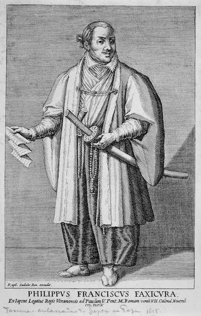 Muotokuva Philip Francis Faxicurasta (Philip Francis Faxicura tai Tsunenaga Hasekura). tekijältä Unknown artist