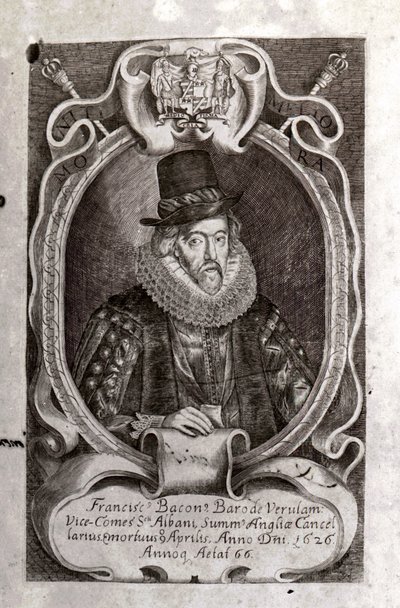 Francis Baconin (1561-1626) muotokuva. tekijältä Unknown artist