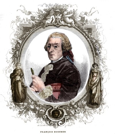 Ranskalaisen taidemaalarin Francois Boucherin (1703-1770) muotokuva. tekijältä Unknown artist