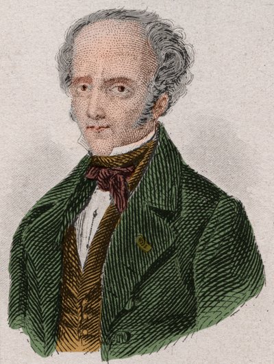 François Renen, varakreivi de Chateaubriandin (1768-1848) ranskalaisen kirjailijan muotokuva. Kaiverrus vuodelta 1876. tekijältä Unknown artist